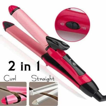 2-in-1 Hair Straightener & Curler
