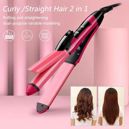 2-in-1 Hair Straightener & Curler
