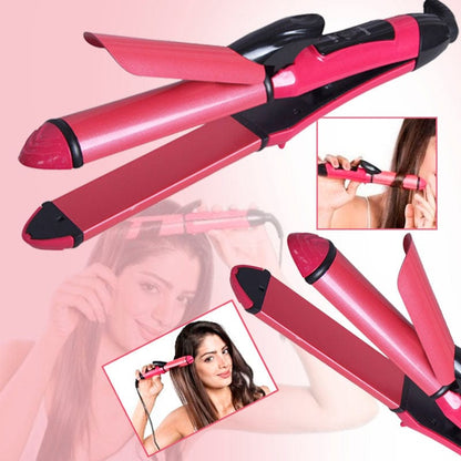 2-in-1 Hair Straightener & Curler